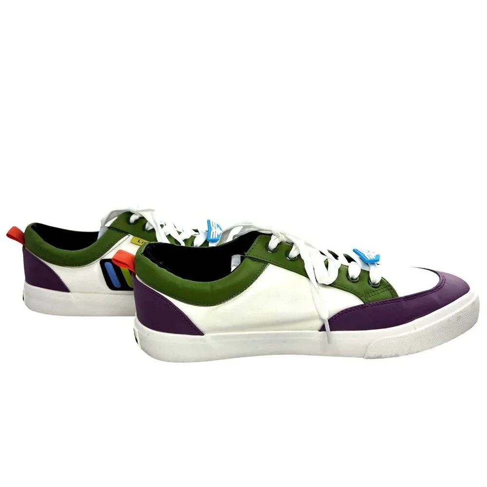 Disney Buzz Lightyear Toy Story Purple Green Low Top Lace Up Sneakers Size 10 - Picture 4 of 9